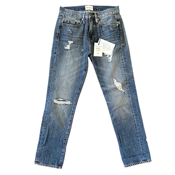 Artisan de Luxe Denim - Artisan de Luxe 100% Cotton High-Rise Distressed Boyfriend Jeans Sz 24 NWT $229